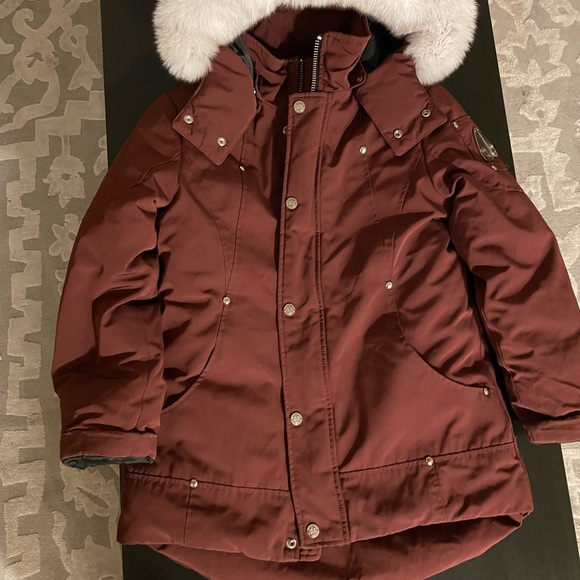 Burgundy Moose knuckles kid’s winter jacket - Picture 4 of 8